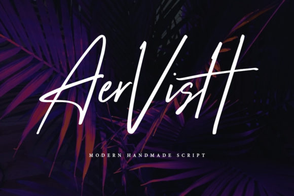Aervish: A Brush Pen Typeface for Handmade Brands