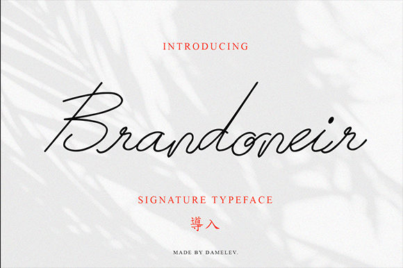 Brandoneir: A Handwritten Script Font for Creative Brands