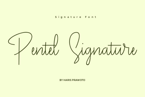 Pentel Signature: A Premium Script Font for Polished Brand Identity